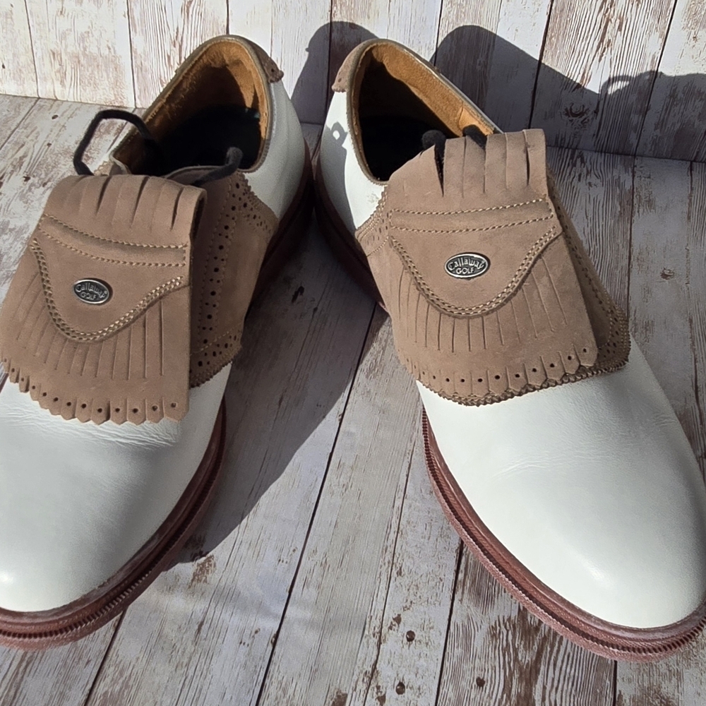 Callaway Broadmoor Golf Shoes 10.5M Men’s Brown Leather Nordstrom Narrow EUC